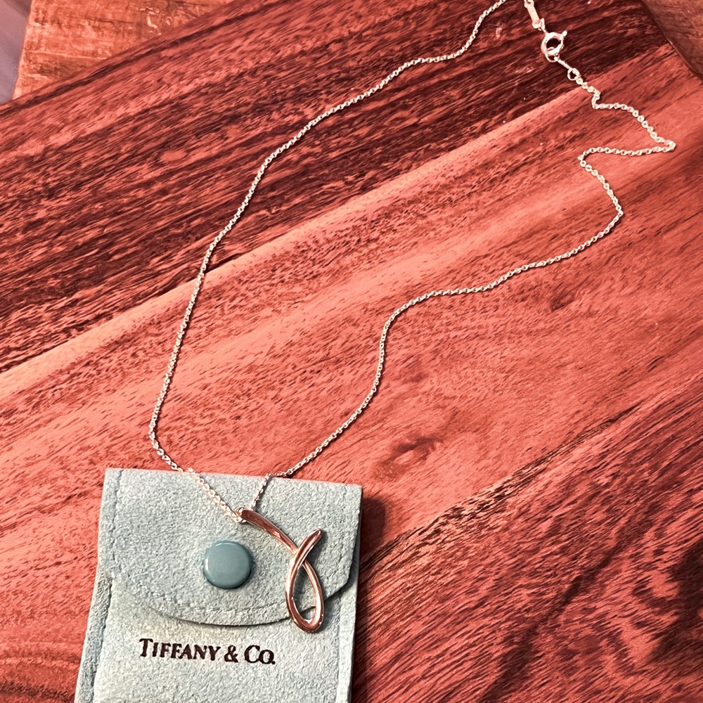 COPY - Tiffany & Co. Sterling Silver “J” initial necklace